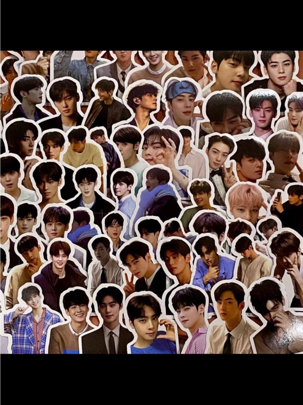 Cha Eun Woo Stickers, pack of 50
